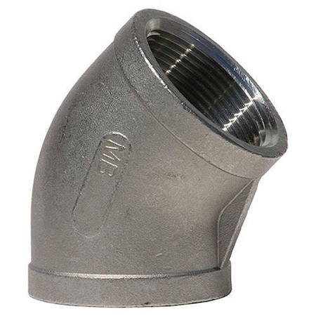 Kingdom 1/2 304 Stainless Steel 45 Degree Elbow, FNPT K402-08